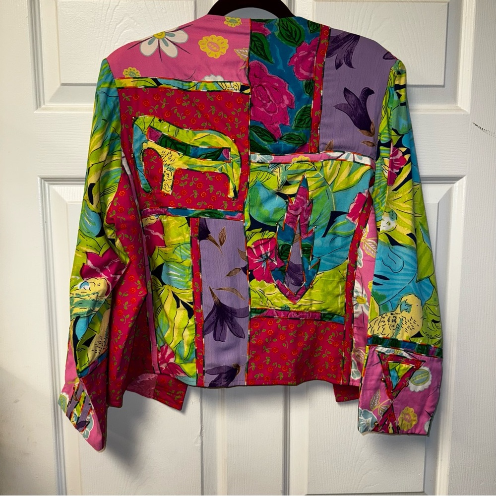 Sandy Starkman Blazer with Abstract Floral‎ Design